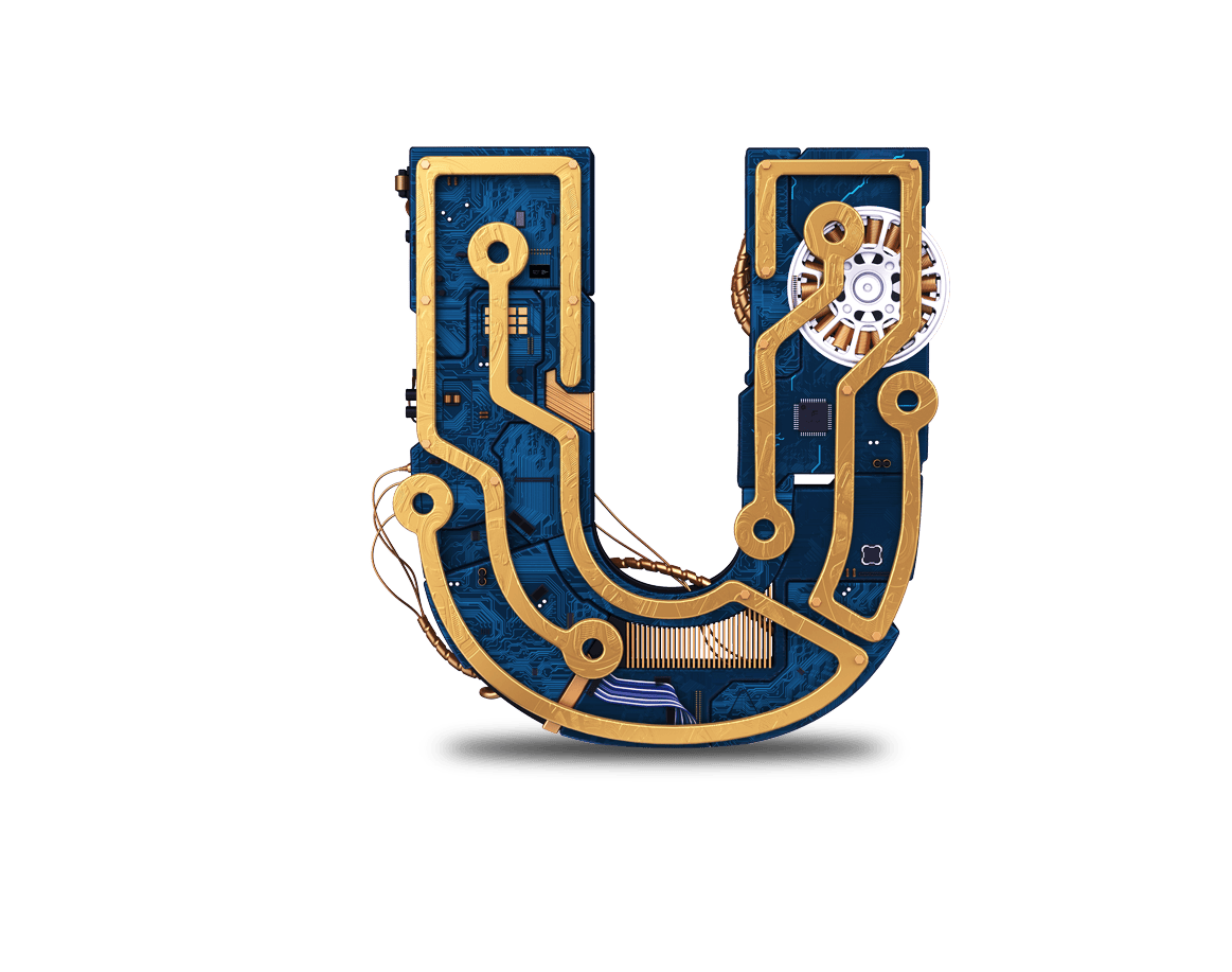 Decorative United Technology circuit-inspired mark